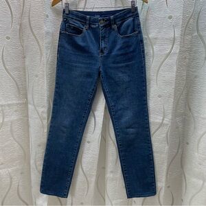 Lois Straight Leg Jeans Womens 27 Dark Wash Blue Good Comfort‎ Waist Stretch